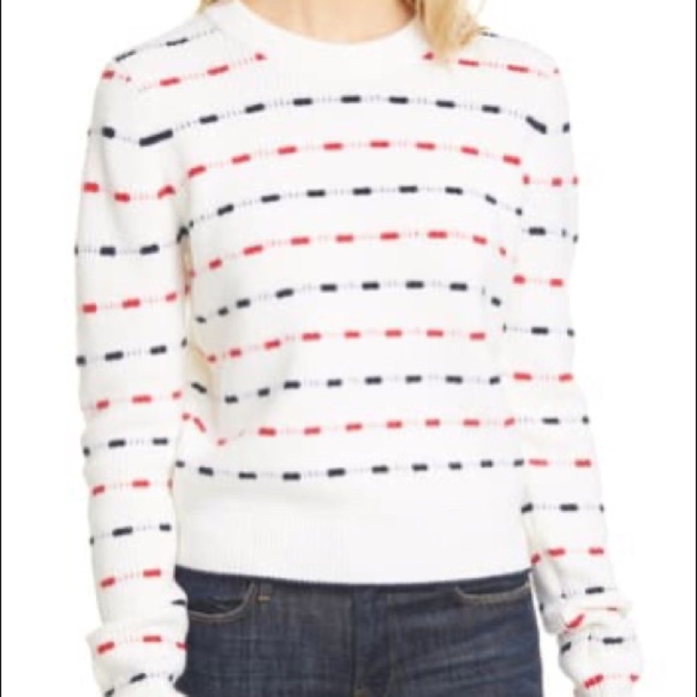 La Ligne Jacquard Stripe Wool Sweater Size M